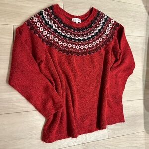 Northern Reflections‎ Red Winter Holiday Sweater Large